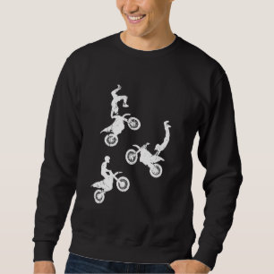 Supercross Dirt Bike Stunts Bike Wheelie Freestyle Sweatshirt