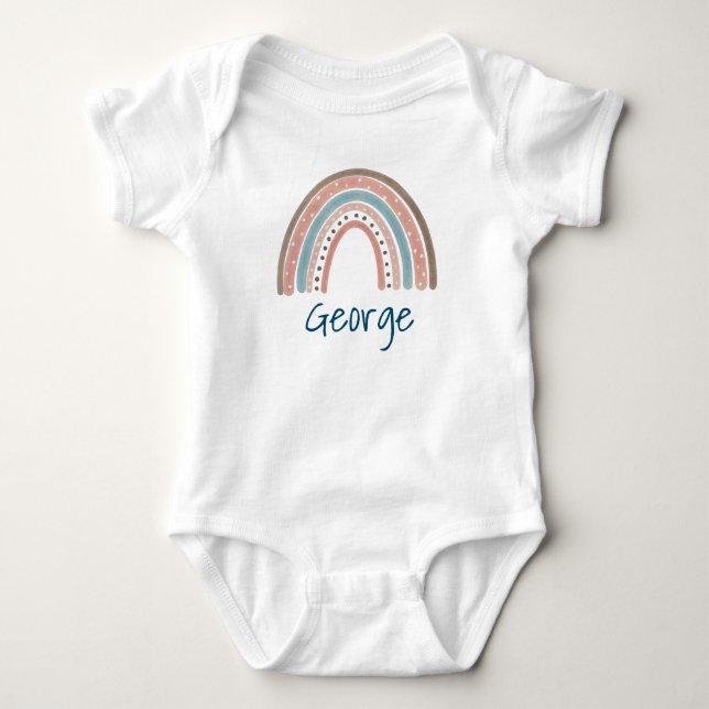 Supercute Boho rainbow Baby Bodysuit (Front)