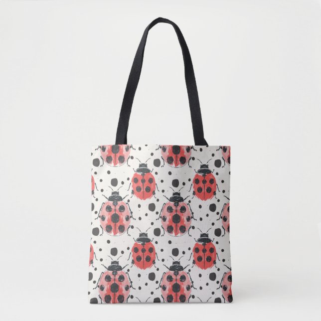 Supercute Ladybug Party Tote Bag (Front)