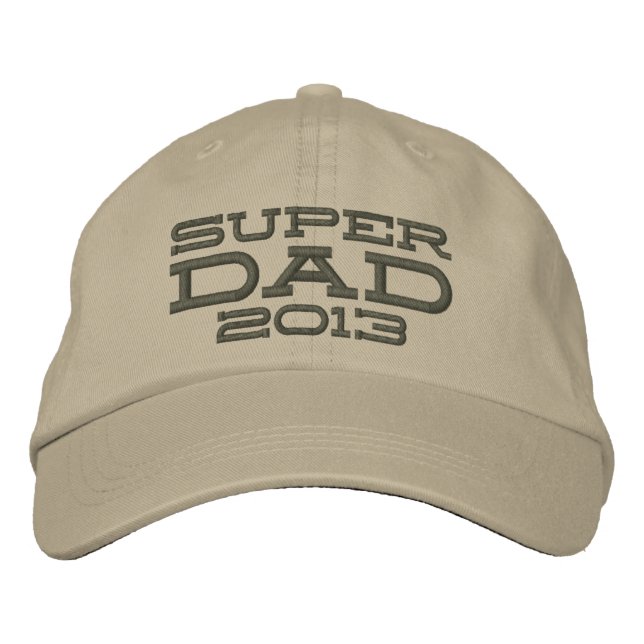 Superdad Edit Year SUPER DAD Embroidered Hat (Front)