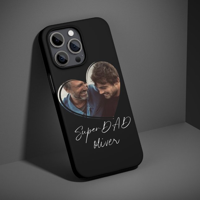 SuperDAD Modern Photo Black Trendy Gift Case-Mate iPhone Case (Creator Uploaded)