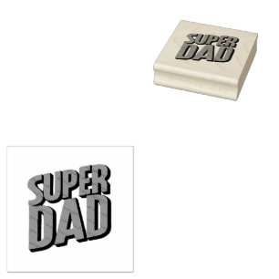Superdad Rubber Stamp