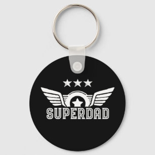 Superdad Superhero Dad Papa Daddy Father's Day Key Ring