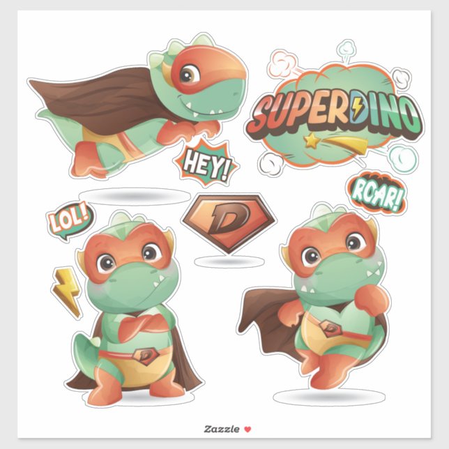 SuperDinos Sticker (Sheet)