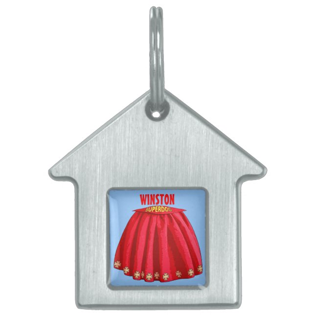 SUPERDOG Cape Pet Name Tag (Front)