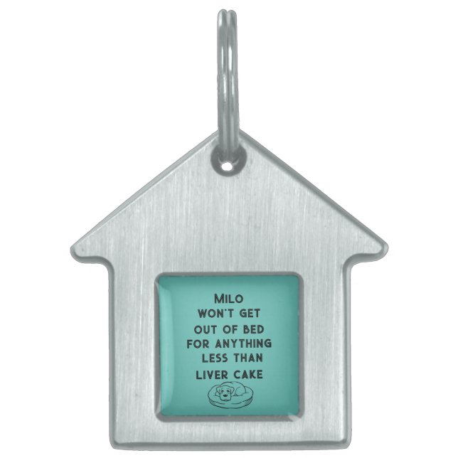 Superdog slogan personalised  pet tag (Front)