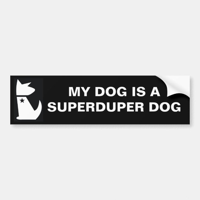 SUPERDUPER DOG BUMPER STICKER (Front)