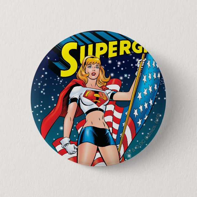 Supergirl 6 Cm Round Badge (Front)