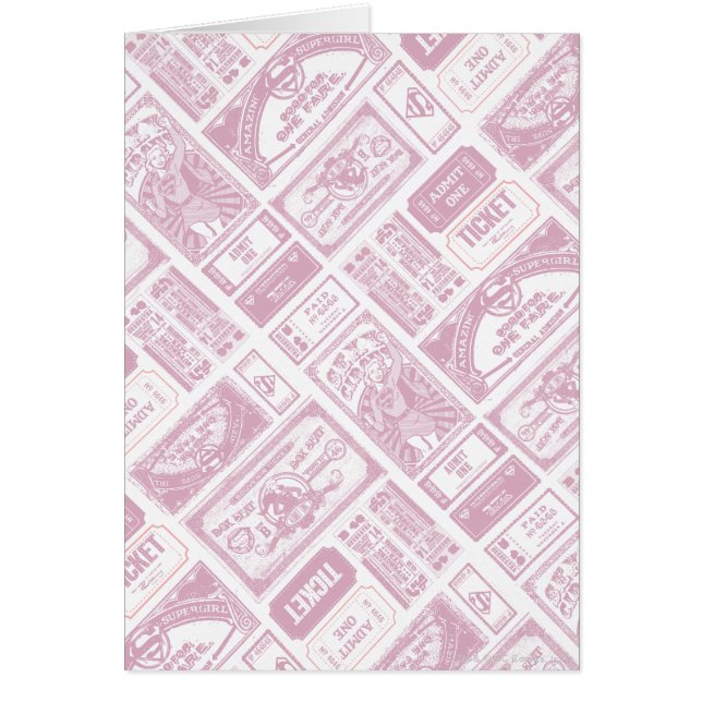 Supergirl Admit One Pattern Pink (Front)