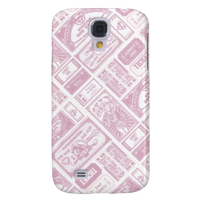 Supergirl Admit One Pattern Pink Case-Mate Samsung Galaxy Case (Back)