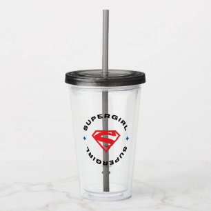 Supergirl Age of Heroes Circle S-Shield Acrylic Tumbler