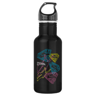 Supergirl and Logo Coloured Outlines 532 Ml Water Bottle