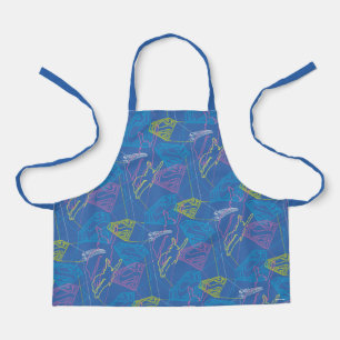 Supergirl and Logo Coloured Outlines Apron