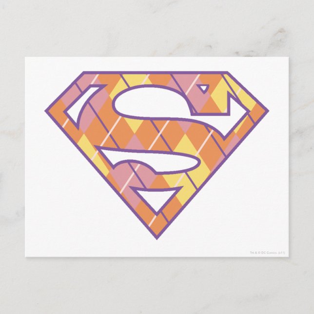 Supergirl Argyle Logo Postcard (Front)