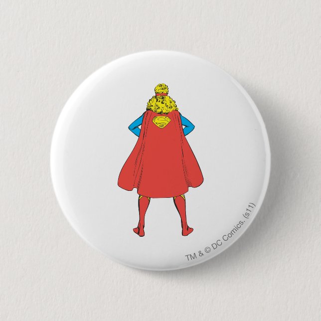Supergirl Back View 6 Cm Round Badge (Front)