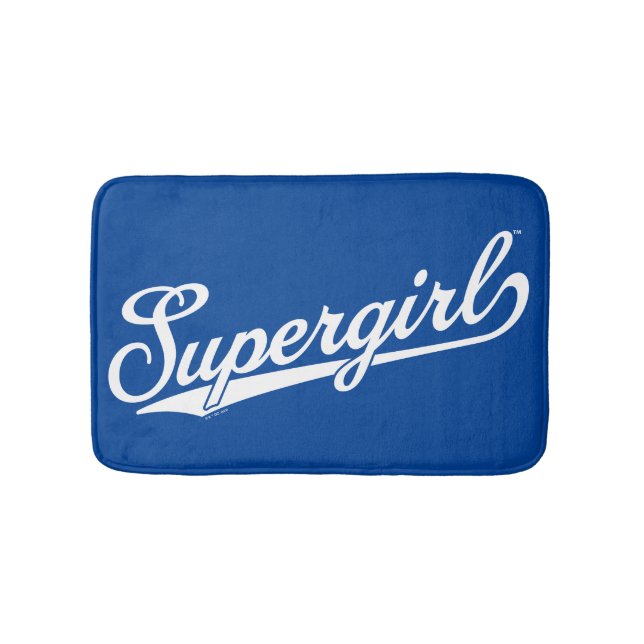 Supergirl Baseball All-Star Name Logo Bath Mat (Front)
