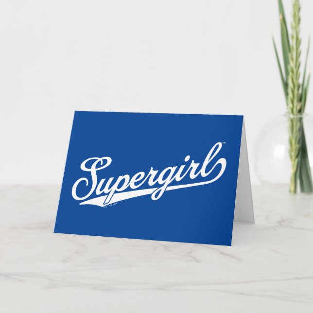 Supergirl Baseball All-Star Name Logo Card (Front)