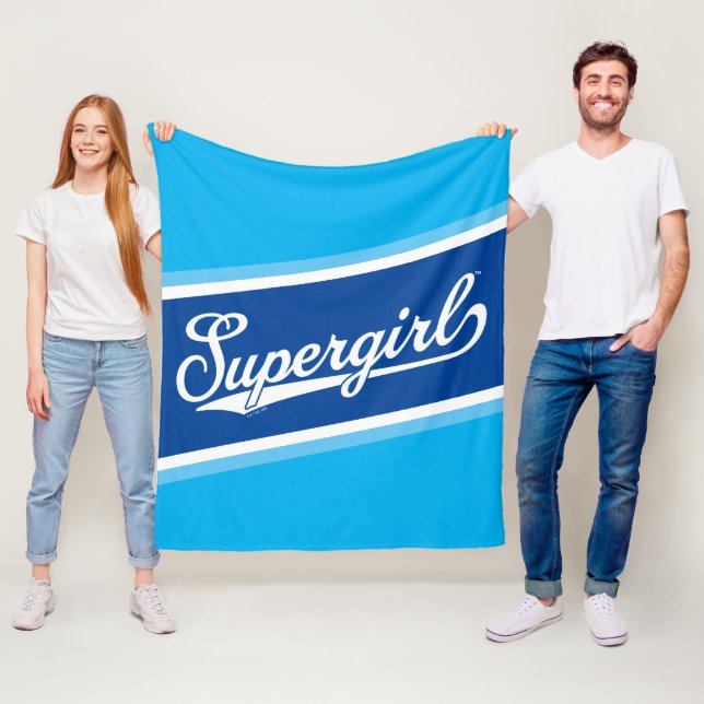 Supergirl Baseball All-Star Name Logo Fleece Blanket (In Situ)