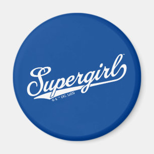 Supergirl Baseball All-Star Name Logo Magnet