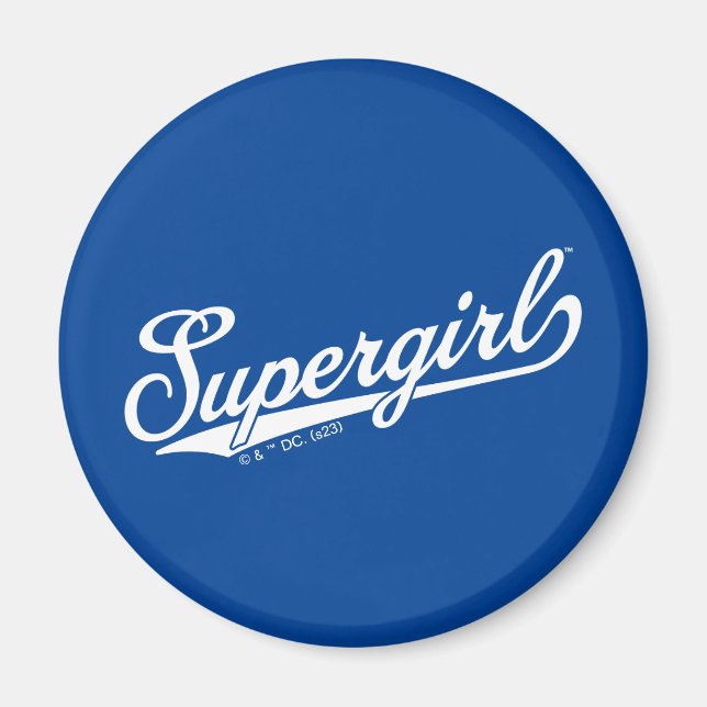 Supergirl Baseball All-Star Name Logo Magnet (Front)