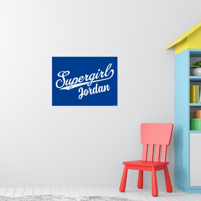 Supergirl Baseball All-Star Name Logo Poster (Nursery 1)