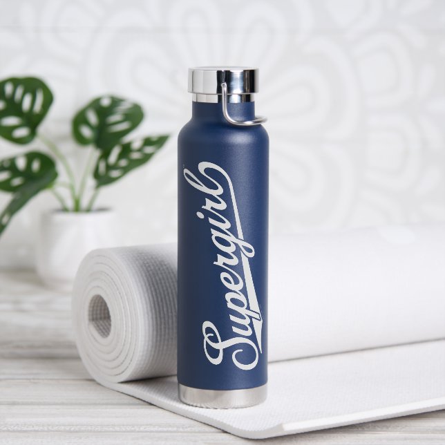 Supergirl Baseball All-Star Name Logo Water Bottle (Yoga)