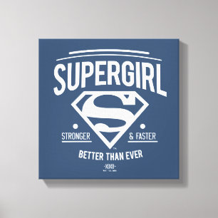 Supergirl Better Than Ever Retro Graphic Canvas Print