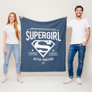 Supergirl Better Than Ever Retro Graphic Fleece Blanket