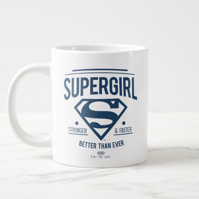Supergirl Better Than Ever Retro Graphic Large Coffee Mug (Left)