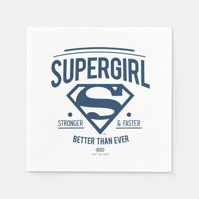 Supergirl Better Than Ever Retro Graphic Napkin (Front)