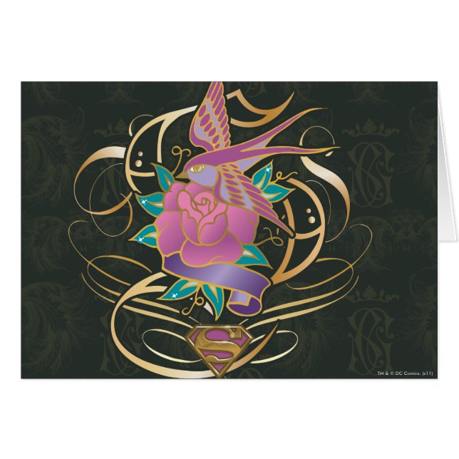 Supergirl Bird and Flower (Front Horizontal)