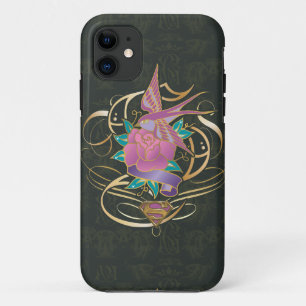 Supergirl Bird and Flower iPhone 11 Case