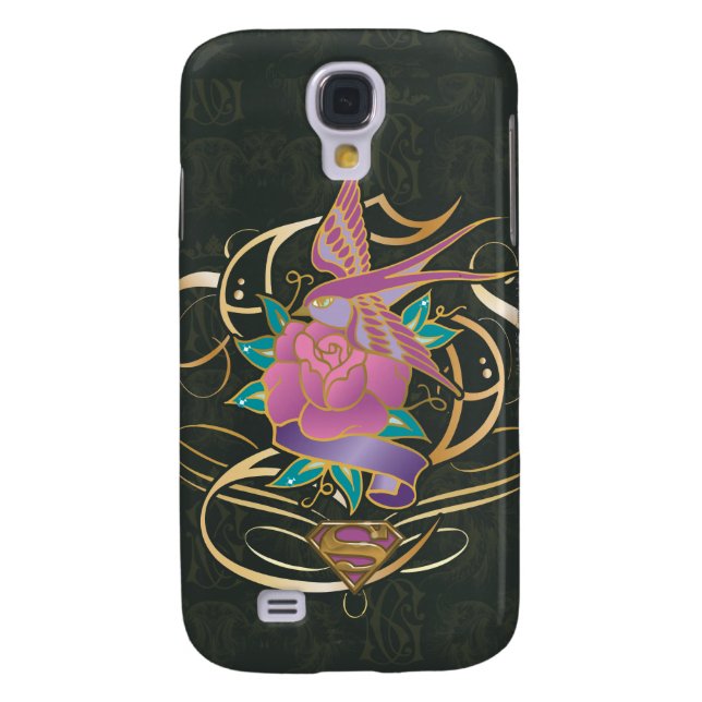 Supergirl Bird and Flower Case-Mate Samsung Galaxy Case (Back)