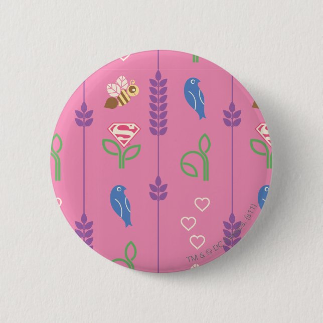 Supergirl Birds, Bees, Trees 6 Cm Round Badge (Front)