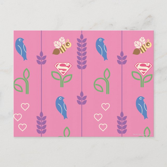 Supergirl Birds, Bees, Trees Postcard (Front)