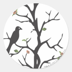 Supergirl Birds in the Tree Classic Round Sticker