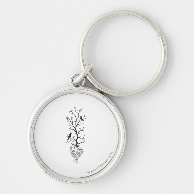 Supergirl Birds in the Tree Key Ring (Front)
