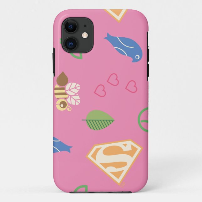 Supergirl Birds & the Bees Pink Case-Mate iPhone Case (Back)