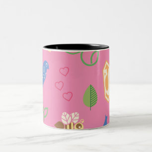 Supergirl Birds & the Bees Pink Two-Tone Coffee Mug