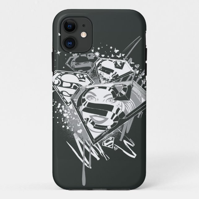 Supergirl Black and White Case-Mate iPhone Case (Back)