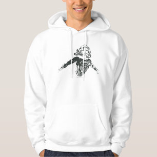 Supergirl Black and White Drawing 1 Hoodie