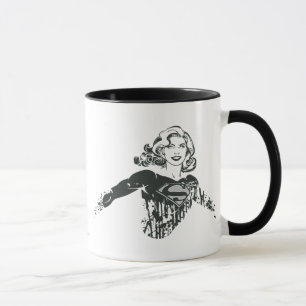 Supergirl Black and White Drawing 1 Mug