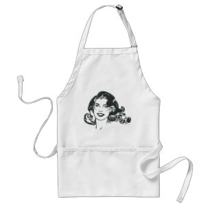 Supergirl Black and White Drawing 2 Standard Apron
