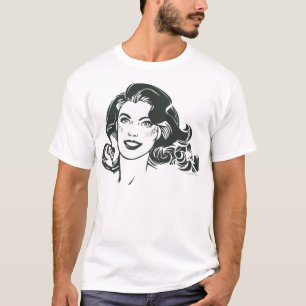 Supergirl Black and White Drawing 2 T-Shirt