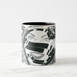 Supergirl Black and White Two-Tone Coffee Mug
