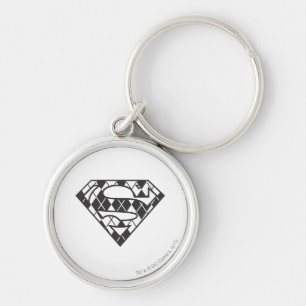 Supergirl Black Argyle Logo Key Ring