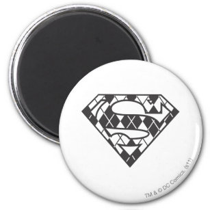Supergirl Black Argyle Logo Magnet