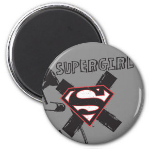 Supergirl Black Safety Pins Magnet