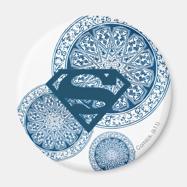 Supergirl Blue Circle Design Magnet (Front)