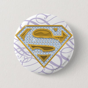 Supergirl Blue Jewels 2 6 Cm Round Badge